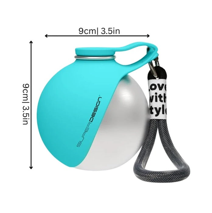 2- In -1 Pet Water Bottle With Ball - Shaped Collapsible Bowl