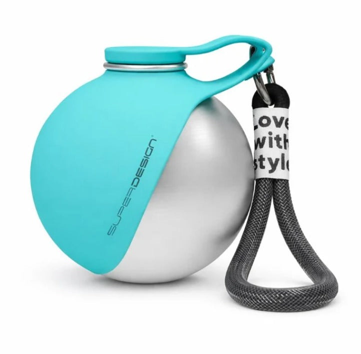 2- In -1 Pet Water Bottle With Ball - Shaped Collapsible Bowl